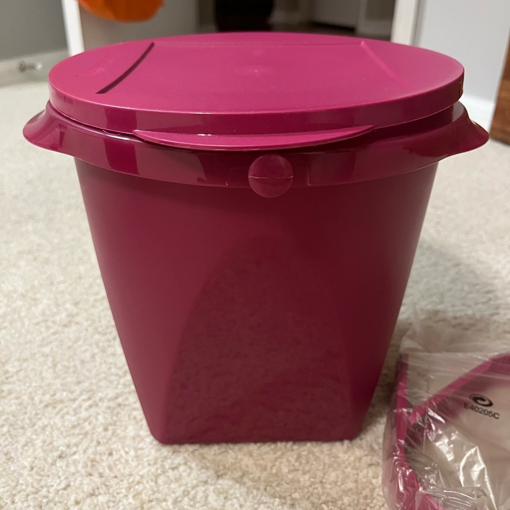 Magenta Storage Container with Lid - Picture 7 of 8